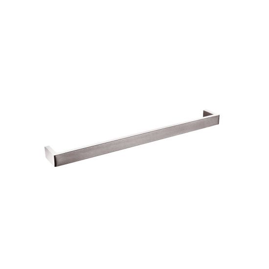 Tera Square Single Towel Rail 600mm Brushed Nickel , Default Title