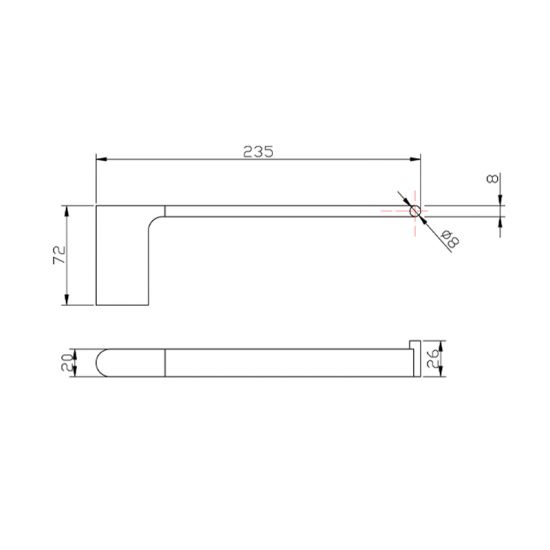 Belle Hand Towel Rail Brushed Nickel ,