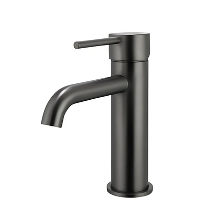 Louis Lever Round Brushed Basin Mixer Gun Metal Grey ,