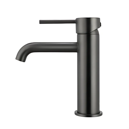 Louis Lever Round Brushed Basin Mixer Gun Metal Grey ,