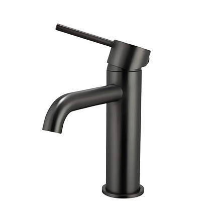 Louis Lever Round Brushed Basin Mixer Gun Metal Grey ,