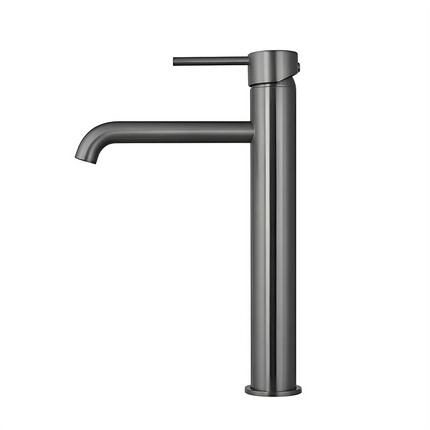 Louis Lever Round Tall Basin Mixer Gun Metal Grey ,