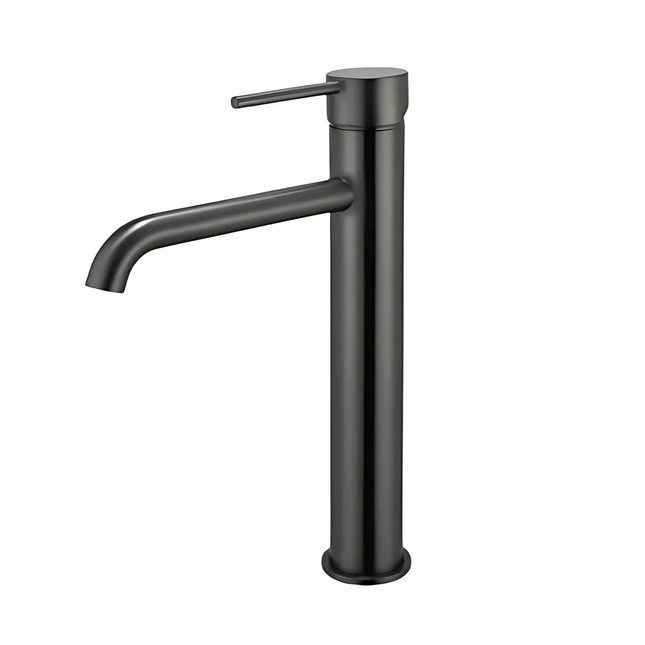 Louis Lever Round Tall Basin Mixer Gun Metal Grey ,