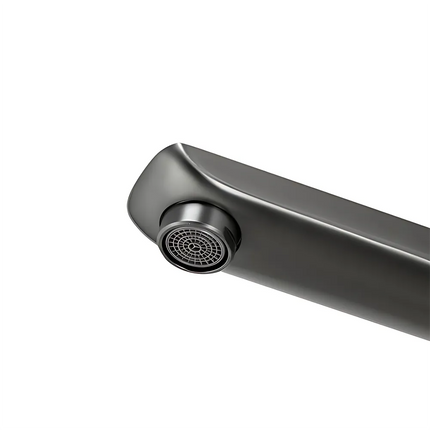 Hash Square Wall Mixer With Spout (With Extension) Gun Metal Grey ,