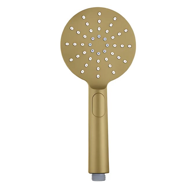 Add Round Brushed Gold Hand Shower Head , 3 functions