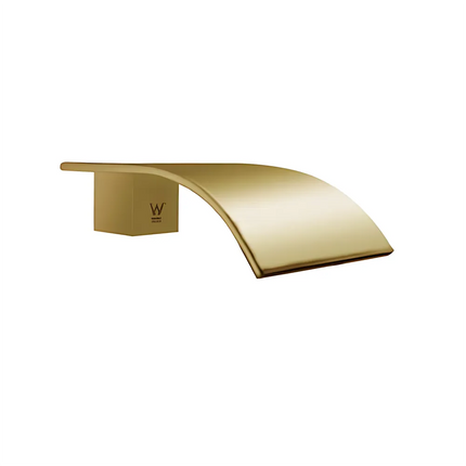 Acsa Waterfall Bathtub/Basin Wall Spout Brushed Gold ,