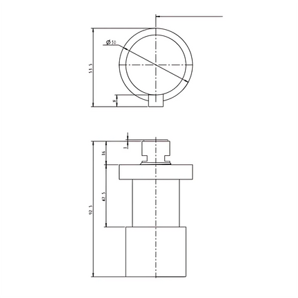 Round Shower Wall Taps Brushed Gold ,
