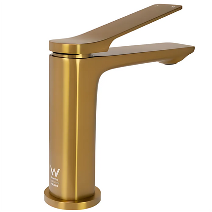 Hash Basin Mixer Brushed Gold ,