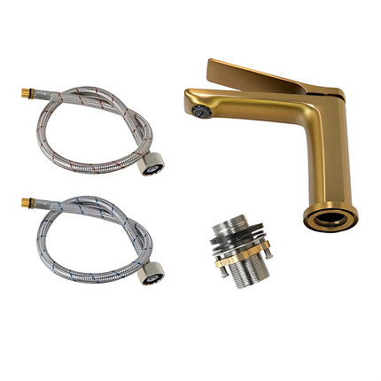 Hash Basin Mixer Brushed Gold ,