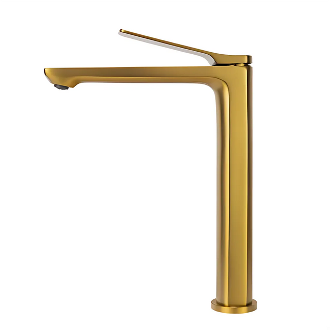 Hash Tall Basin Mixer Brushed Gold ,