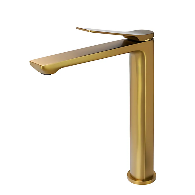 Hash Tall Basin Mixer Brushed Gold ,