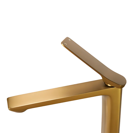 Hash Tall Basin Mixer Brushed Gold ,
