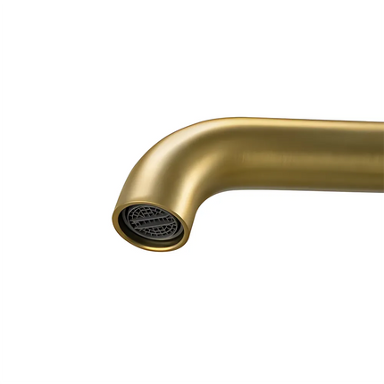 Louis Lever Round Basin Mixer Brushed Gold ,