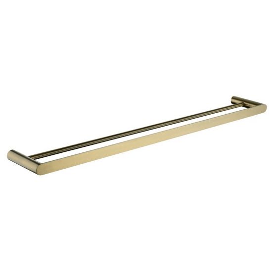 Hash Double Towel Rail 800mm Gold , Default Title