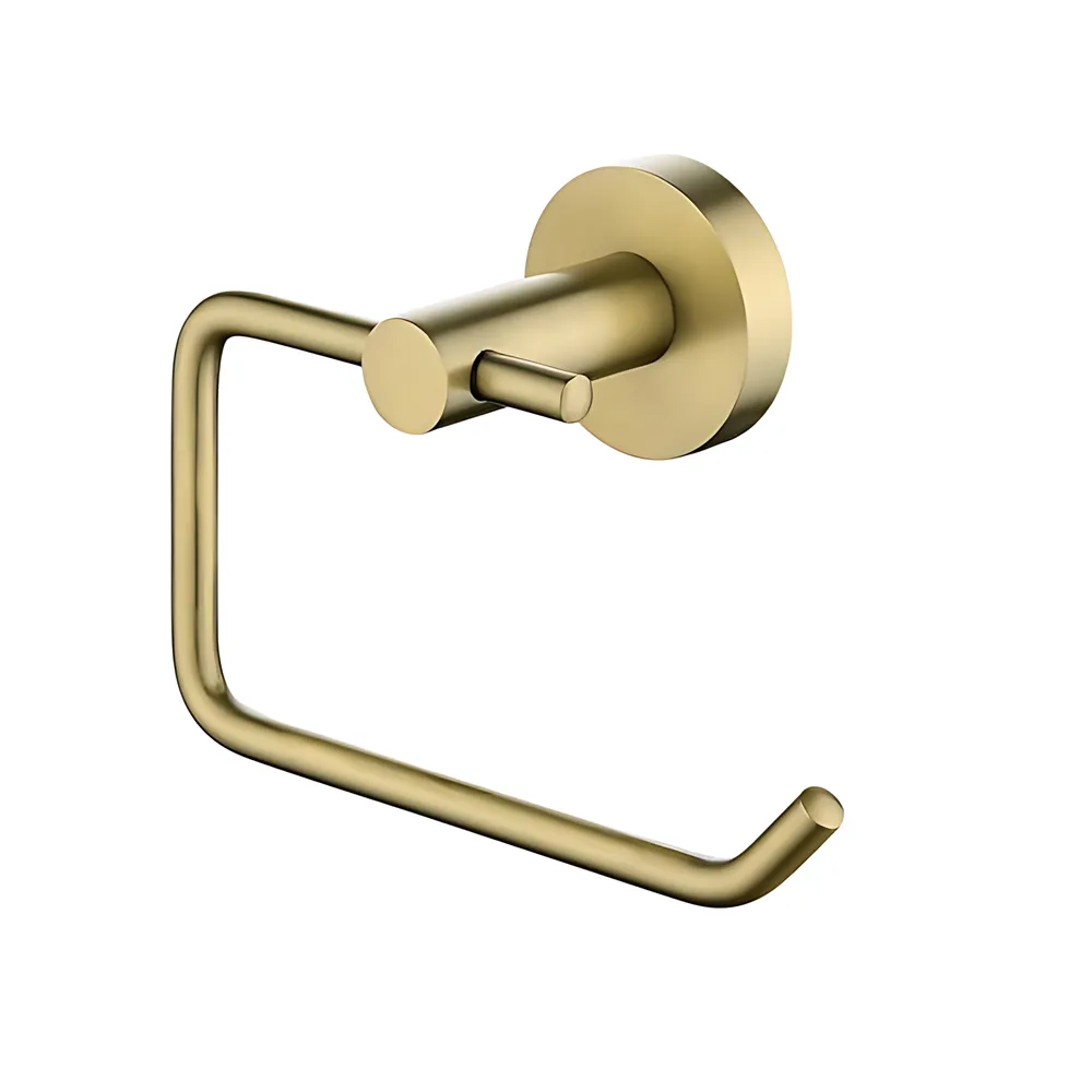 Louis Lever Round Toilet Paper Roll Holder Brushed Gold ,
