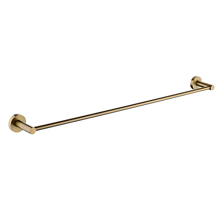 Round Single Towel Rail 900mm Brushed Gold ,