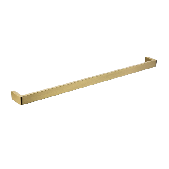 Tera Square Single Towel Rail 800mm Gold , Default Title