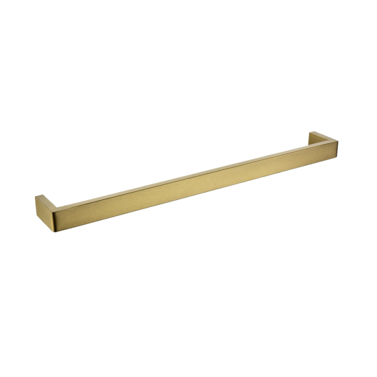 Tera Square Single Towel Rail 600mm Gold , Default Title