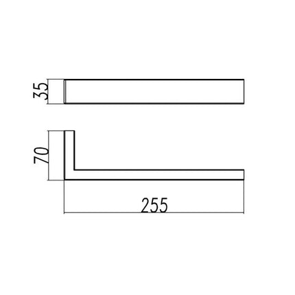 Tera Square Hand Towel Rail Gold ,