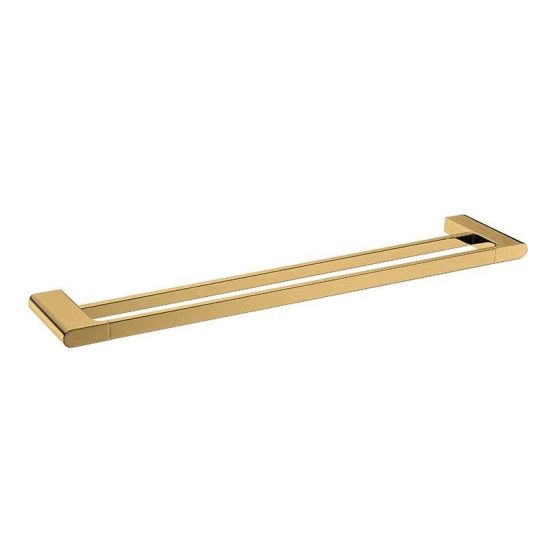 Belle Double Towel Rail 800mm Gold , Default Title