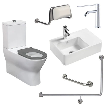 Fienza Delta Accessible Care Kit with Right Hand 90° Rail