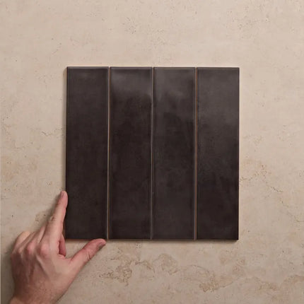 Subway Tile Carla Gloss Charcoal 75X300