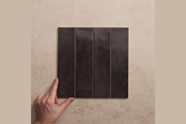 Subway Tile Carla Gloss Charcoal 75X300