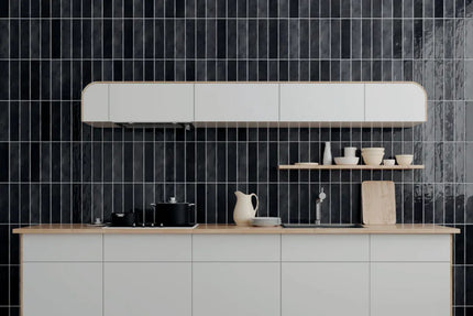Subway Tile Carla Gloss Charcoal 75X300