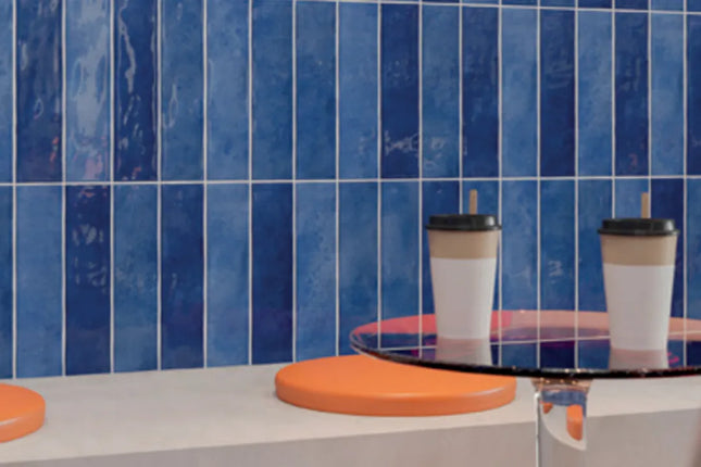 Subway Tile Carla Gloss Dark Blue 75X300