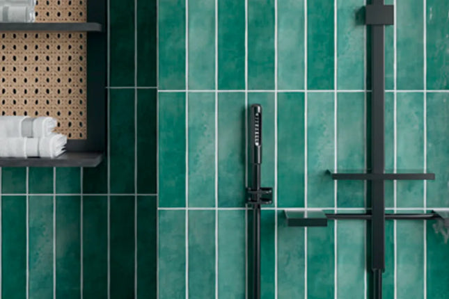 Subway Tile Carla Gloss Dark Green 75X300