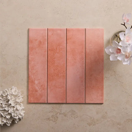 Subway Tile Carla Gloss Pink 75X300