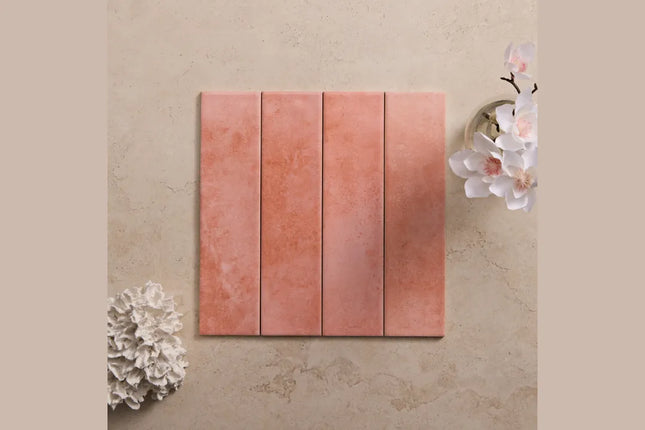 Subway Tile Carla Gloss Pink 75X300