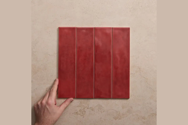 Subway Tile Carla Gloss Red 75X300