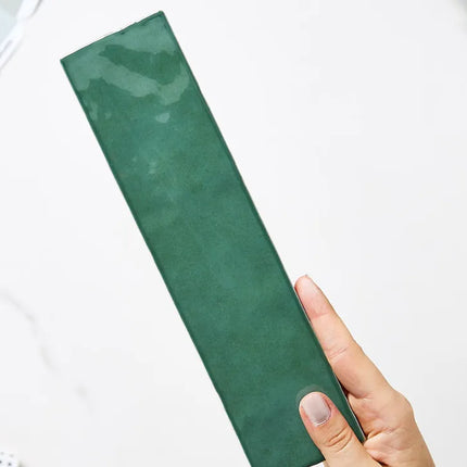 Subway Tile Retro Bottle Green Gloss 58X242