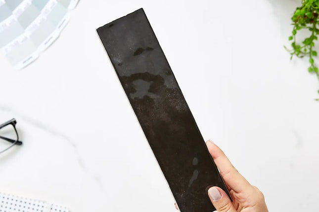 Subway Tile Retro Black Gloss 58X242