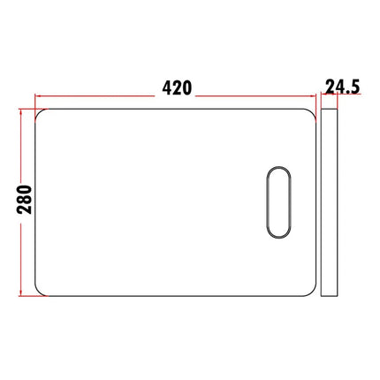 Rectnagle Chopping Board 420 X 280 X 24.5mm