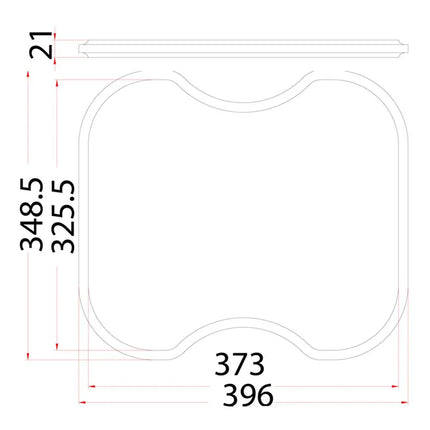 Chopping Board 396 X 348.5 X 21mm