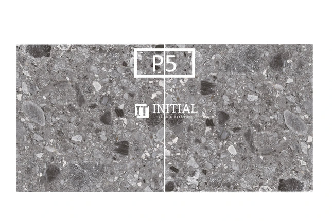 Outdoor Paver Terrazzo Look Tile Dark Grey 600X600X20 ,