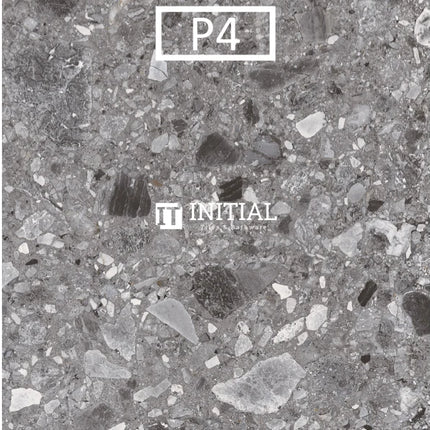 In & Out Terrazzo Look Tile Dark Grey 600X600X10 ,