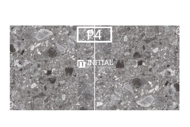 In & Out Terrazzo Look Tile Dark Grey 300X300X10 ,