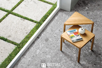 In & Out Terrazzo Look Tile Dark Grey 600X600X10 ,