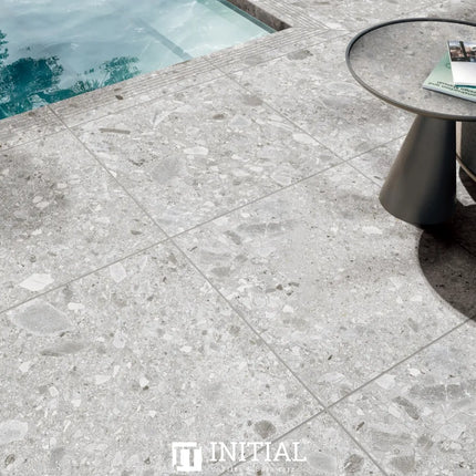 In & Out Terrazzo Look Tile Medium Grey 600X600X10 ,