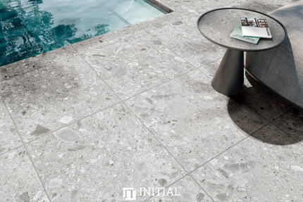 In & Out Terrazzo Look Tile Medium Grey 600X600X10 ,