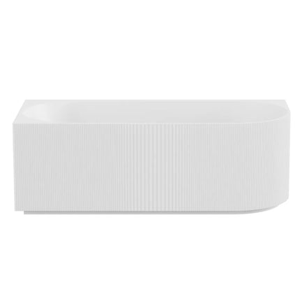 Ceto Capri Groove Fluted Bathtub, Oval, Gloss White, 1700 X 800 X 580mm