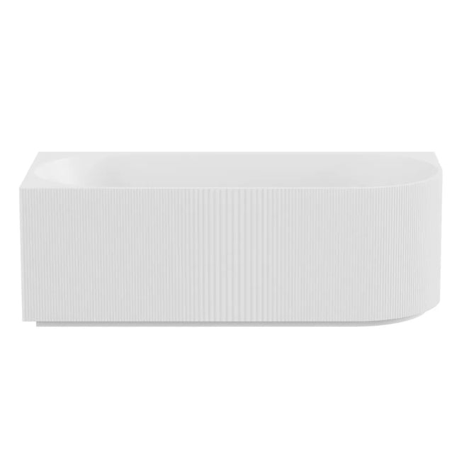 Ceto Capri Groove Fluted Bathtub, Oval, Gloss White, 1700 X 800 X 580mm