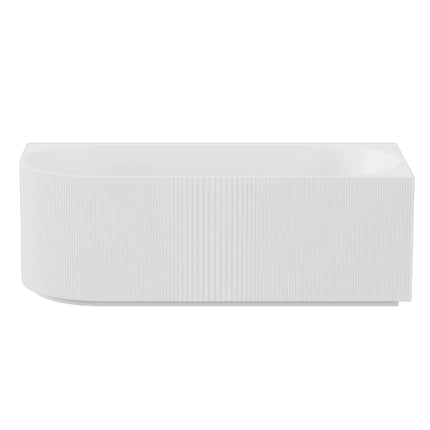 Ceto Capri Groove Fluted Bathtub, Oval, Gloss White, 1700 X 800 X 580mm