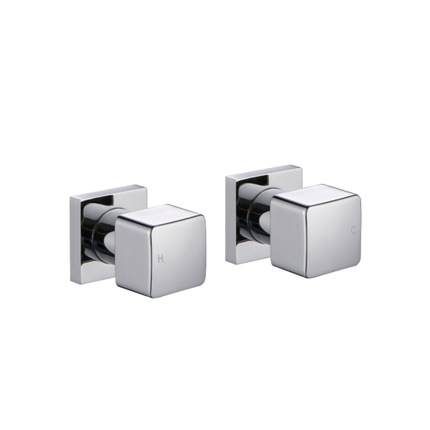 Vago Cubic Shower Wall Taps Chrome ,
