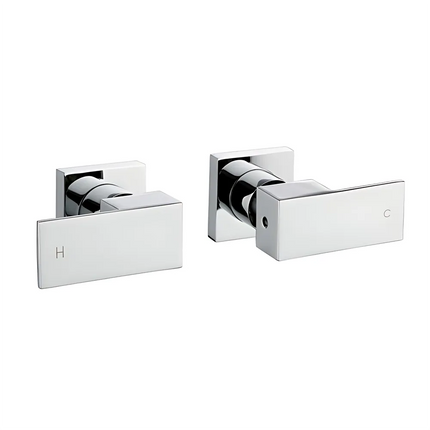 Block Shower Wall Taps Chrome ,