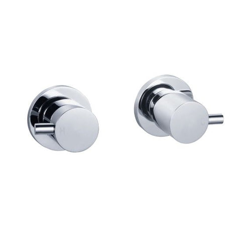 Louis Lever Round Shower Wall Taps Chrome ,