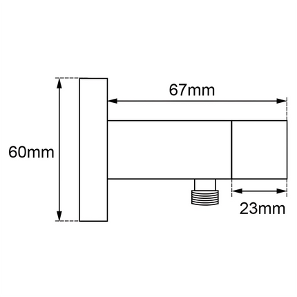 Laundry Square 1/4 Turn Washing Machine Stop Tap Pair Chrome ,